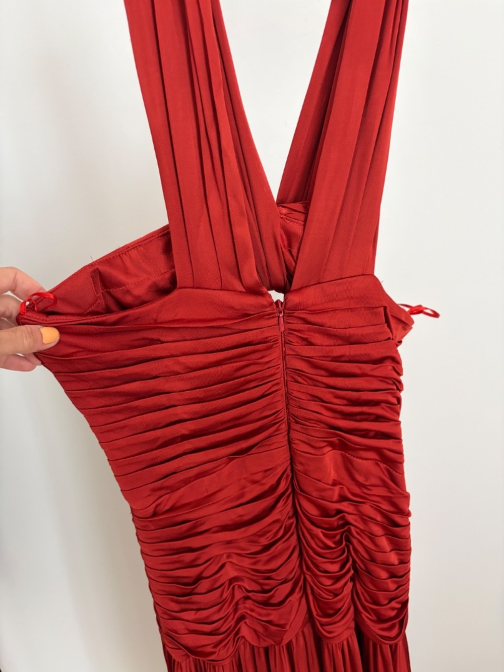 AMUR Hoper Dress Gown Red Saffron SZ 6 NWT - Picture 6 of 9